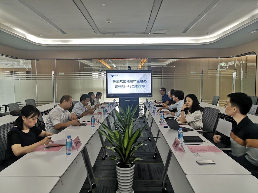 梧州市金融办副主任曾林阳一行到广西数字金服科技有限公司调研